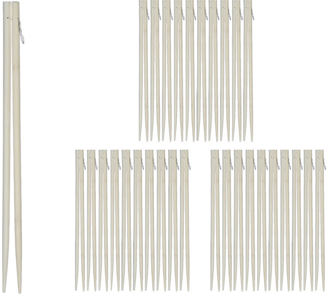 대나무 대백색 튀김 젓가락 45cm 39cm 33cm, 30개