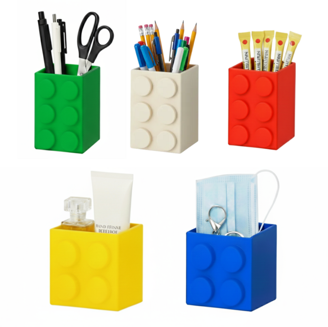 엔케이원 온원즈 다용도 자석 수납함, 1세트, 노랑초록