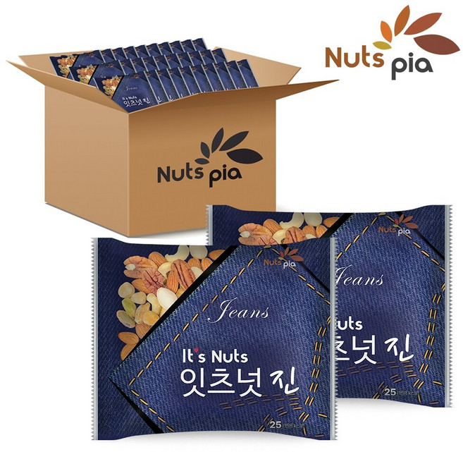 [넛츠피아] 잇츠넛 진 100봉 낱봉 벌크형, 25g, 100개