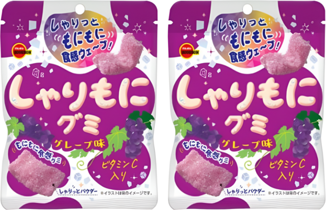 부르본 샤리모니 구미 포도향 일본 수입젤리, 2개, 57g
