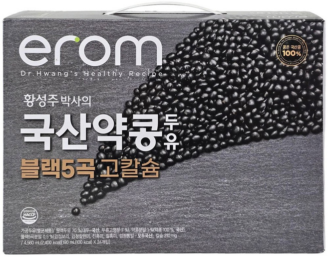 이롬 황성주 박사의 국산 약콩두유, 190ml, 24개