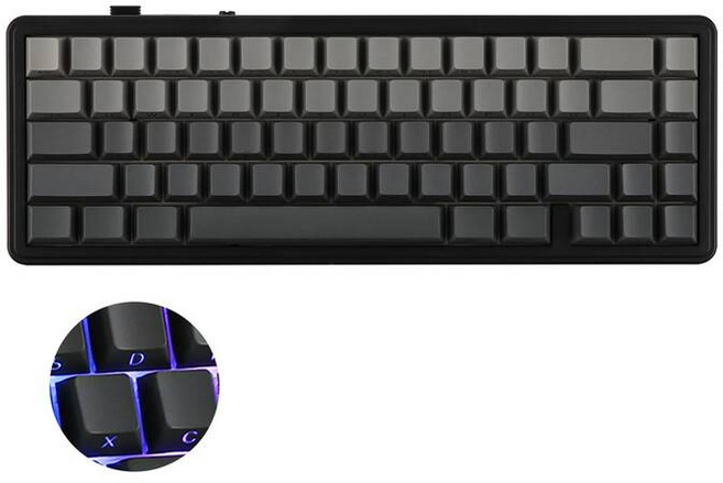 키보드추천 무선 게이밍 일반형 EPOMAKER x AULA F65 65% 레이아웃 핫스왑 가스켓 마운트 유선/블루투스/2.4G 기계식 키보드 맥/윈도우용, LEOBOG Reaper Switch, Black