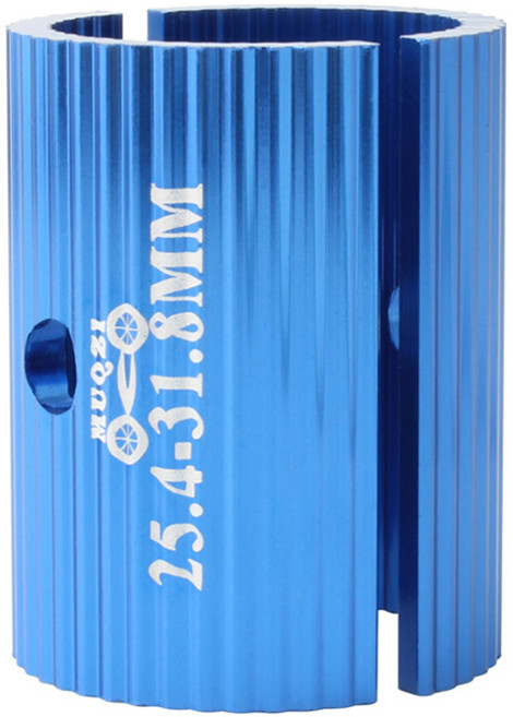 MUQZI 알루미늄 합금 자전거 핸들 바 스템 스페이서 변환 심 자전거 바 보어 조절기 어댑터 사이클링 액, 푸른, 05 Blue, 1개