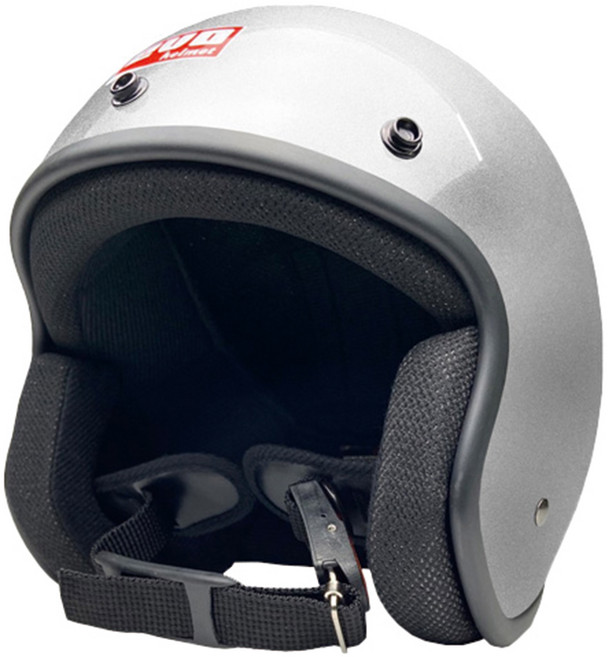 iMiNi 經典復古摩托車安全帽, 銀色