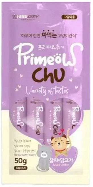 프리미요츄 참치 닭고기 10g 5P X6개 짜먹는 고양이 간식, 30개