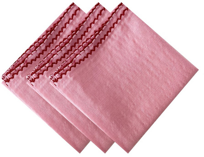 [사라가든] 여성 무지 손수건&목 스카프(핑크) 3개 1세트