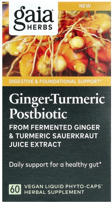 새해 첫좋은선물 Gaia Herbs 생강-강황 포스트바이오틱 비건 액상 파이토 캡슐 60정(캡슐당 0.6g) 제대로 할인합니다, GaiaHerbs생강강황포스트바이오틱비건액상파이토캡슐6, 1개, 60정 - 쿠팡