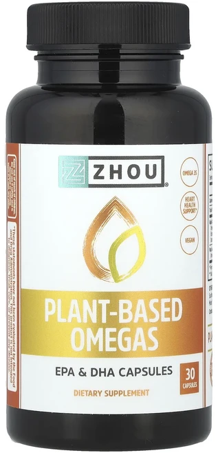 프리미엄상품 Zhou Nutrition 식물성 오메가 캡슐 30정 부모님챙기세요, 1개 - 쿠팡