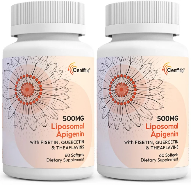 리포소말 리포좀 아피게닌 피세틴 케르세틴 테아플라빈 Cenffitio 500mg 캡슐겔스 쎈피티오, 60정, 2개 - 쿠팡