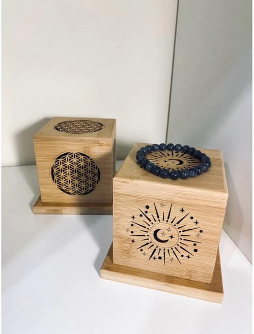 秘魯聖木粉 50g罐裝附小木匙 星月款水晶消磁淨化木盒 能量淨化套組, 【加購】星月款水晶消磁淨化木盒 