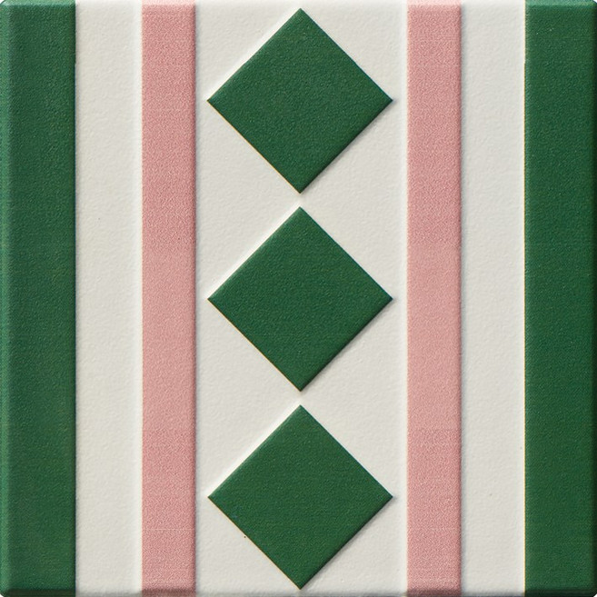 북유럽자기질패턴 핑그린 타일 200mmX200mm, 1개, 2X2097B테두리