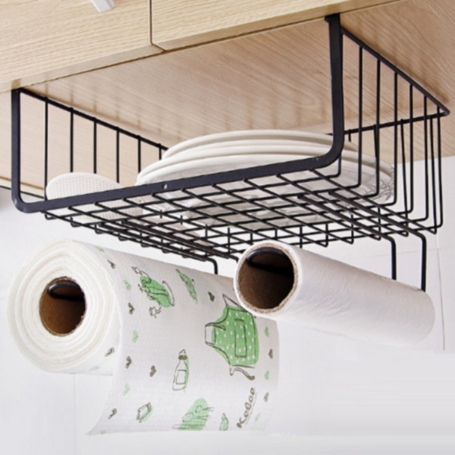 리브닉스 무타공 주방수납선반 스텐 하부장, 1개, 블랙(28x26x20cm)