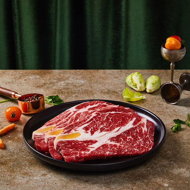 친절정육점 소목등심 500g (구이용 스테이크용 불고기용 국거리용), 1개, 소목등심_구이용(500g)