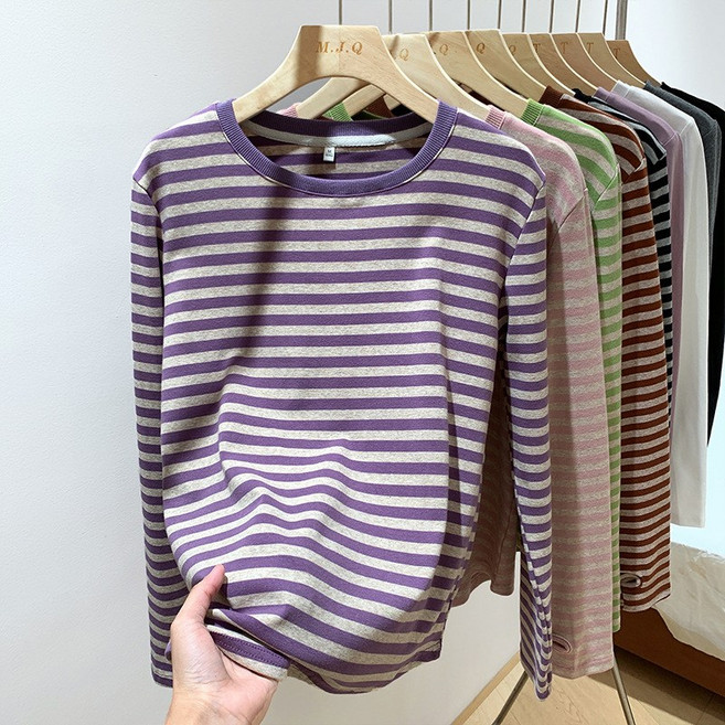 손고리 긴팔 스트라이프 티셔츠 봄 가을 겨울 롱 긴소매 SH74