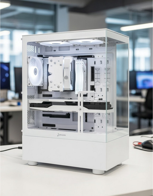 주연테크 2025 마린 라이젠5 라이젠 7000 시리즈 지포스 RTX 5060, 화이트, 16GB, 512GB, WIN11 Home, D375F56W-W