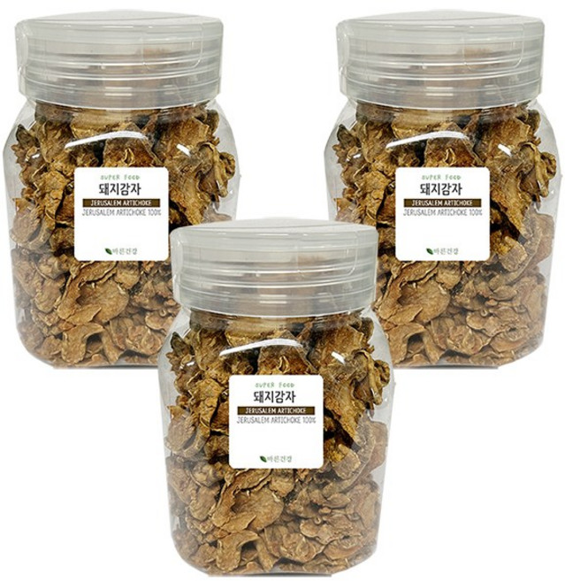 바른건강 [국내산 볶은 돼지감자100%] 구수하게 볶은 맛좋은 돼지감자 차 국산, 300g, 3개, 1개