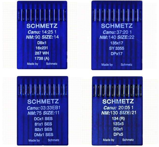 슈메츠(Schmetz) 명품 공업용 미싱바늘 160년 전통의 프리미엄 본봉용 스판니트용 후물용 오버록용 등, 1개