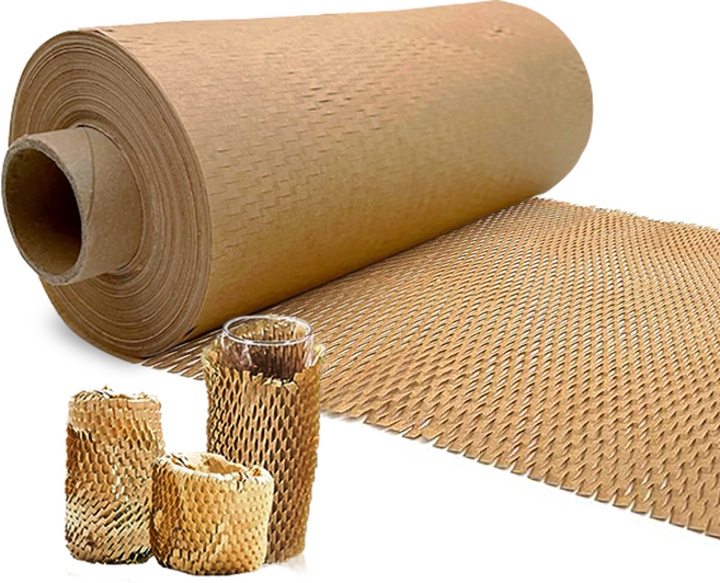 버블페이퍼 종이완충제 종이뽁뽁이 포장지 종이완충재 390mm(폭) 길이 426M(연신전 250M), 1개, 네추럴