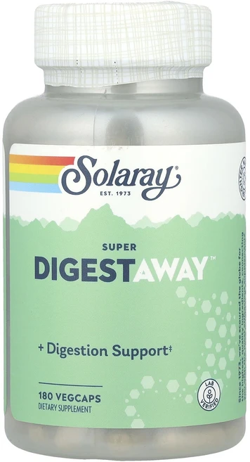 새해 첫좋은선물 Solaray Super Digestaway 소화 효소 혼합물 VegCaps 180정 제대로 할인합니다, SolaraySuperDigestaway소화효소혼합물V - 쿠팡