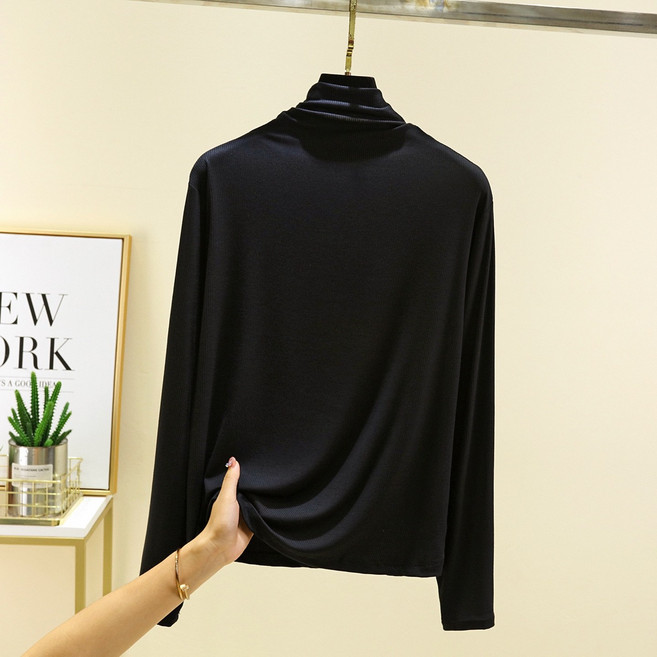 여성 빅사이즈 목폴라 모달 반목 긴팔 티셔츠 6color ZF-2313