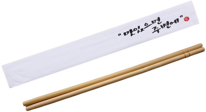 원바이 흰색 맛있으면 둥근대나무 젓가락 1000개, 1개