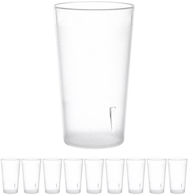 키친왕 업소용 PC 컵 370ml, 10개, 투명