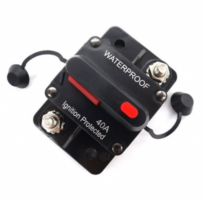 40A 서킷 브레이커 휴즈홀더 자동차 오디오 요트 방수40A, 1개
