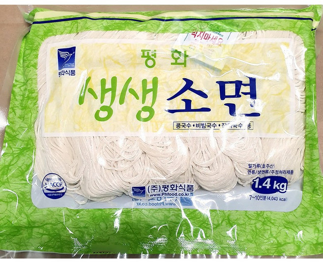 ㈜평화식품 무배_생소면(평화 1.4K) 업소용, 1.4kg, 10개