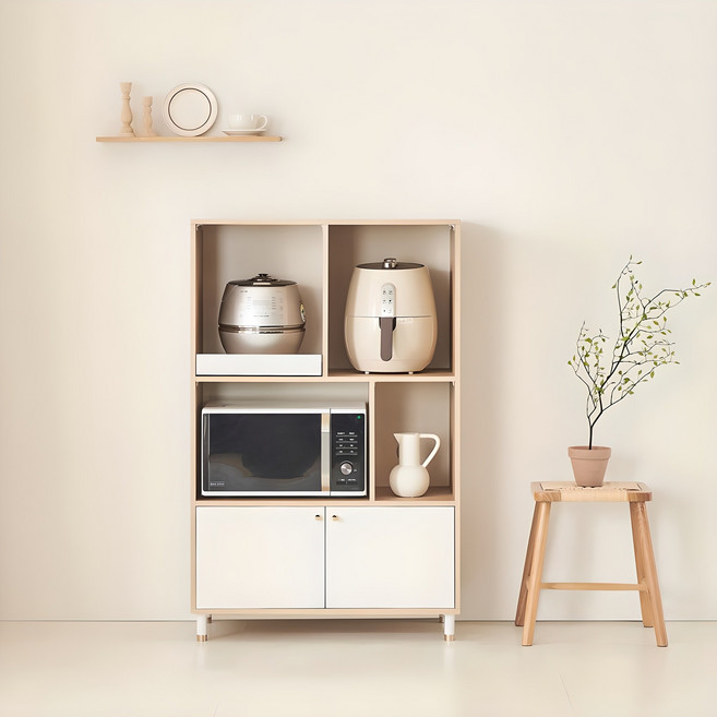 동서가구 이즈 글랜 멀티 렌지대 방문설치, 오크 화이트, 3단