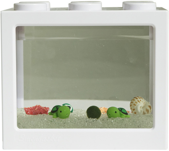 세남자바스켓 심플 바다 DIY 세트-국산 마리모(소), 흰색 블럭, 투명색 자갈, 1개