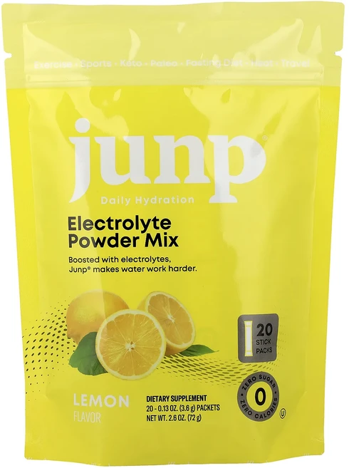 효과가 좋은 JUNP Hydration 전해질 파우더 믹스 레몬 스틱팩 20개 개당 3.6g(0.13oz) 최저가격, JUNPHydration전해질파우더믹스레몬스틱팩20개개 - 쿠팡