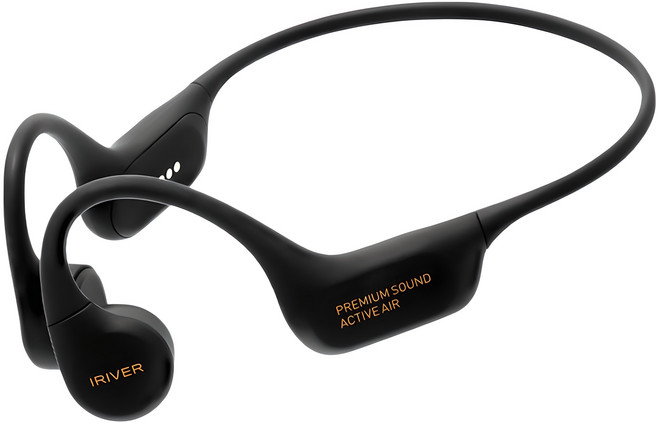 아이리버 실리콘 무선 블루투스 스포츠 골전도 이어폰, IBC-AIR9 PLUS, 블랙