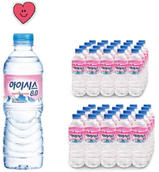 [본사직영] 롯데 아이시스8.0 2L x 12펫, 500ml, 40개