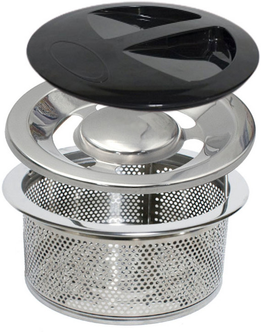 씽크대 배수구 거름망 베스트 세트 3종-4, 검정, 3개