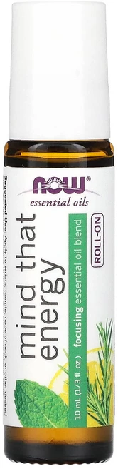 NOW Foods 에센셜 오일 마인드 댓 에너지 롤온 10ml(1/3fl oz), NOWFoods에센셜오일마인드댓에너지롤온10ml13fl, 1개, 10ml - 쿠팡