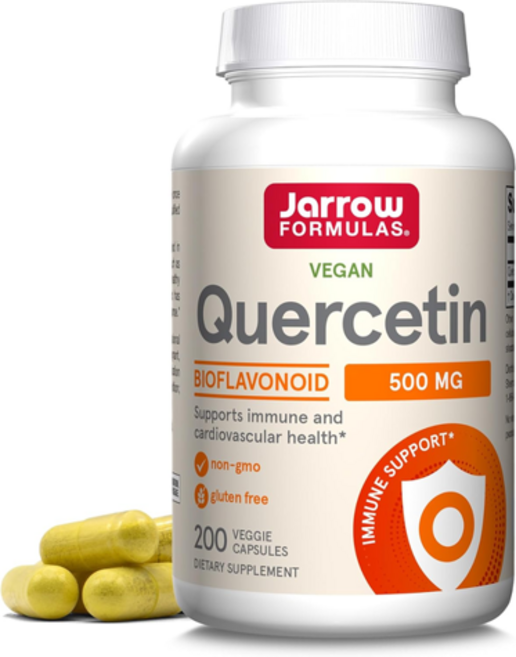 자로우 케르세틴 500mg 바이오플라보노이드 200 베지캡슐 퀘르세틴 Jarrow Formulas Quercetin, 1개, 200정