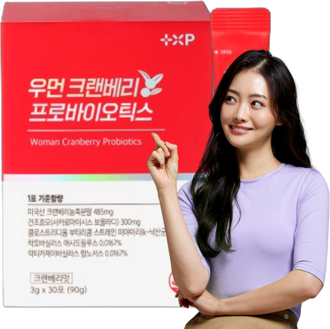 크렌베리 우먼 크랜베리 프로바이오틱스 분말, 1박스, 30정