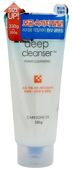 케어존 씨케이 딥 포밍 클렌저 330g / 클렌징폼 / 모공각질폼 / CK / / 총알배송, 1개