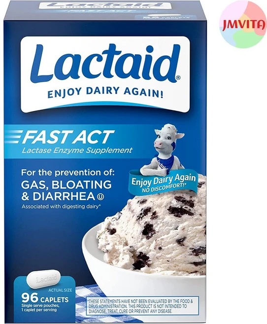 락타이드 락타아제 엔자임 96정 효소 락토스 유당분해 분해효소 Lactaid Fast Ac, 1개 - 쿠팡