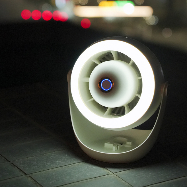 사각없는 다용도 미니선풍기 벽걸이형 탁상용 캠핑용 미니선풍기 3단조절, 1개, 화이트