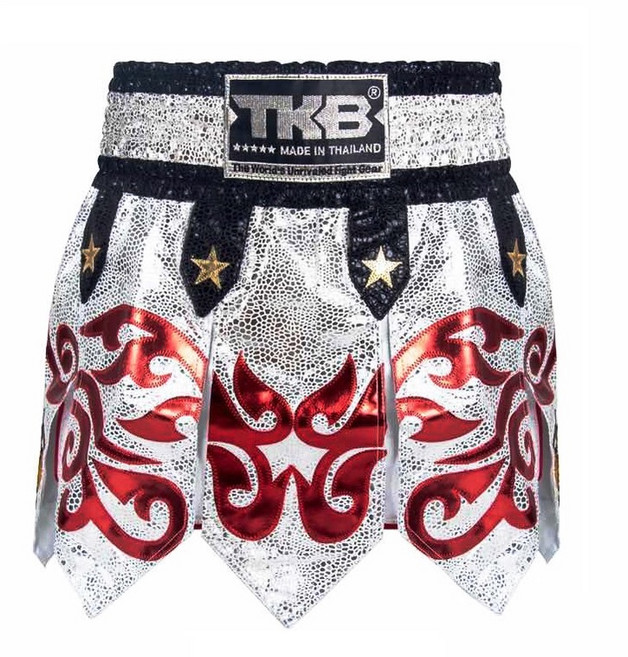 古川小夫 泰國 TKB 泰拳褲 踢拳褲 短褲 泰拳 格鬥 散打 訓練 比賽 銀紅 TKTBS-078