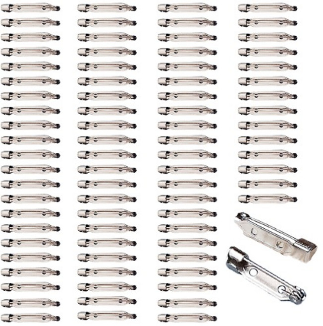국내제작 80개) 15mm 일자 브로치핀 옷핀 카네이션핀 코사지옷핀 이름표옷핀 네임핀만들기 카네이션만들기