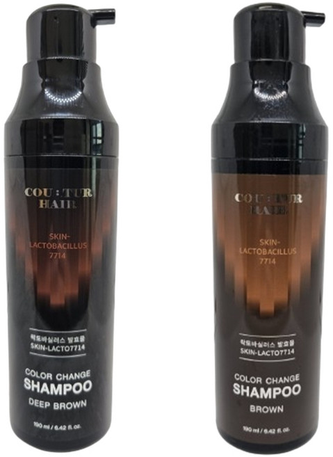 꾸띄르염색샴푸 시즌4 스킨락토7714 진갈색 + 멋내기갈색 190ml 조혜련, 2개