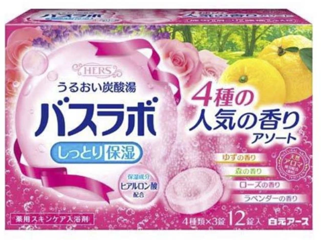 하쿠겐어스 허즈 바스라보 싱그러운 탄산탕 4종 향기 어소트 12개입, 1개, 540g - 쿠팡