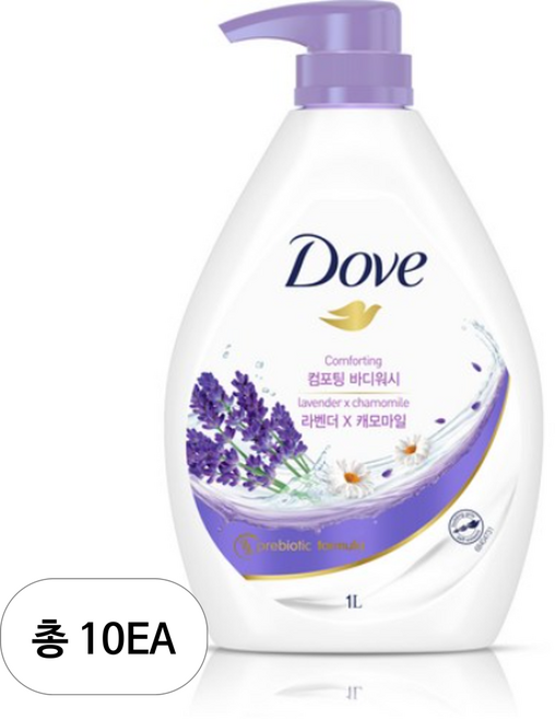 도브 하이드레이션 바디워시 라벤더향, 1L, 10개
