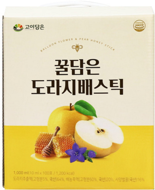 템비 고이담은 꿀담은 도라지배스틱, 100개, 10ml