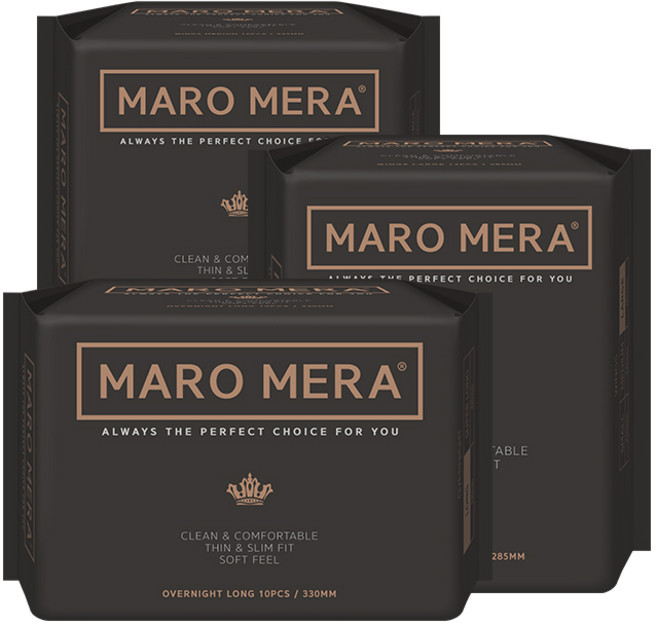 마로메라 순면 생리대 중형 1팩 + 대형 1팩 + 오버나이트롱 1팩, 1개