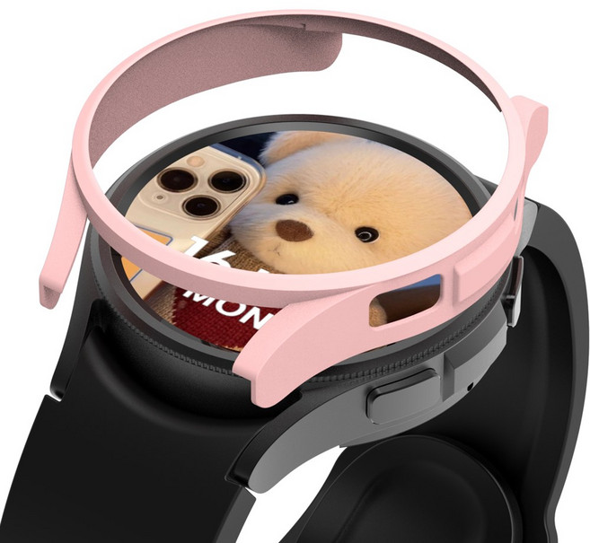 로랜텍 바디 프레임 하드커버 스마트워치 케이스, 핑크, 1개