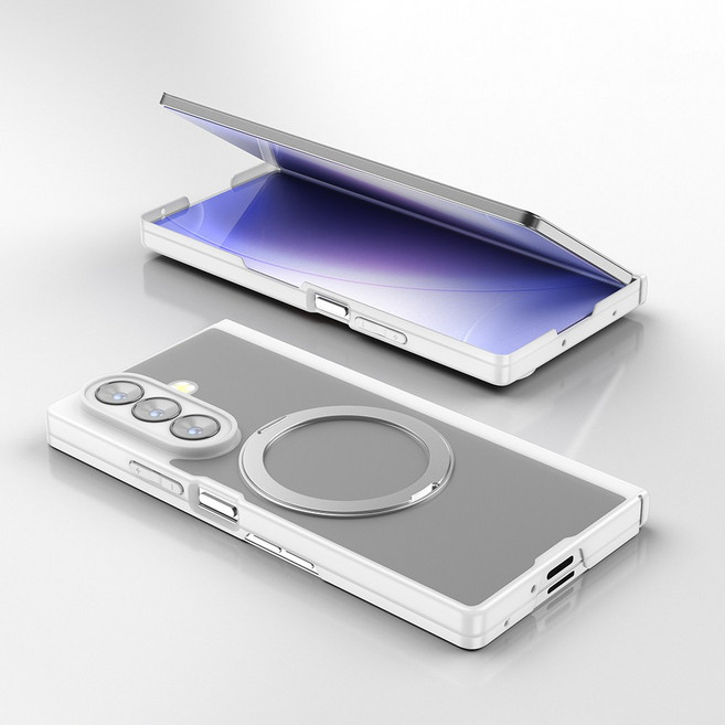 YINUO 갤럭시 Z 폴드 magsafe 듀얼 중축 힌지 보호 후면 360도 각도 조절이 거치대 케이스