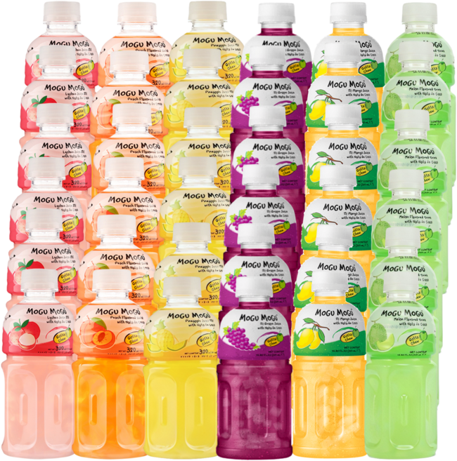 [쿨앤드몰] 모구모구 6종혼합 피치6+리치6+파인애플6+포도6+망고6+멜론6, 320ml, 36개